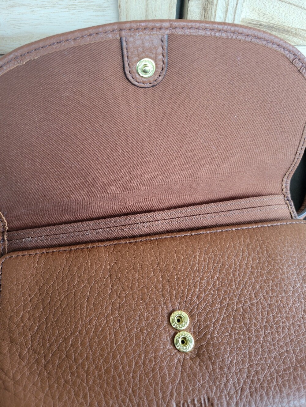 Fossil Sophia Leather Wallet Bag Crossbody Brown Purse Classic - Picture 4 of 8